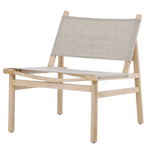 Loungesessel Millo Beige - Webstoff - 65 x 70 x 68 cm