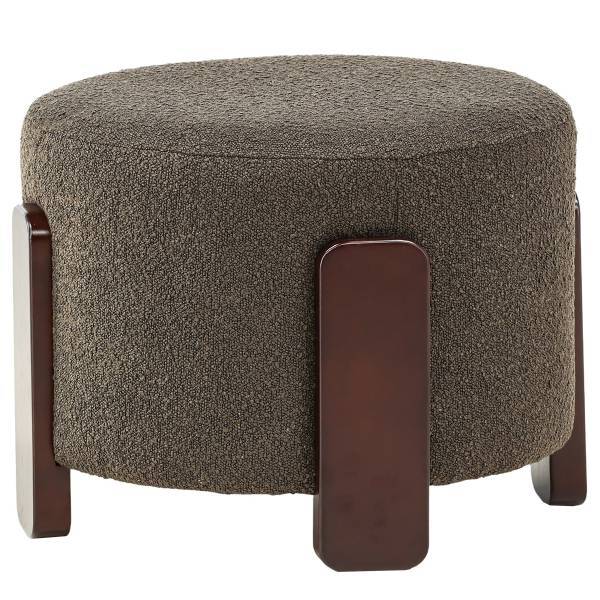 Pouf Coffey Gris - Bouclé
