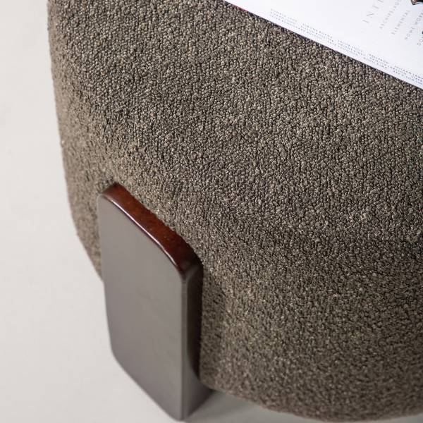 Pouf Coffey Gris - Bouclé