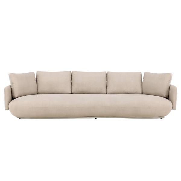Divano a 3 posti Stellar Beige - Tessuto - Acciaio - 275 x 58 x 113 cm