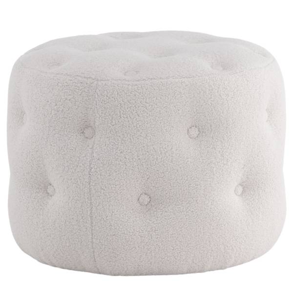 Pouf Benjamin Bianco crema