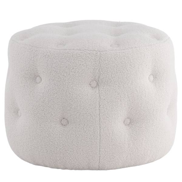 Pouf Benjamin Bianco crema