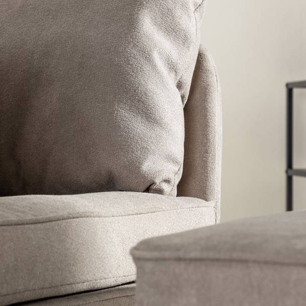 Loungefauteuil Madrid grijs - bouclé - staal - 96 x 93 x 85 cm