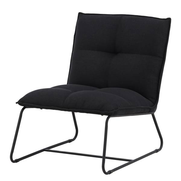 Poltrona lounge Madison Nero - Tessuto - Acciaio - 62 x 78 x 83 cm