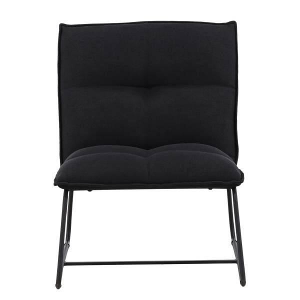 Poltrona lounge Madison Nero - Tessuto - Acciaio - 62 x 78 x 83 cm