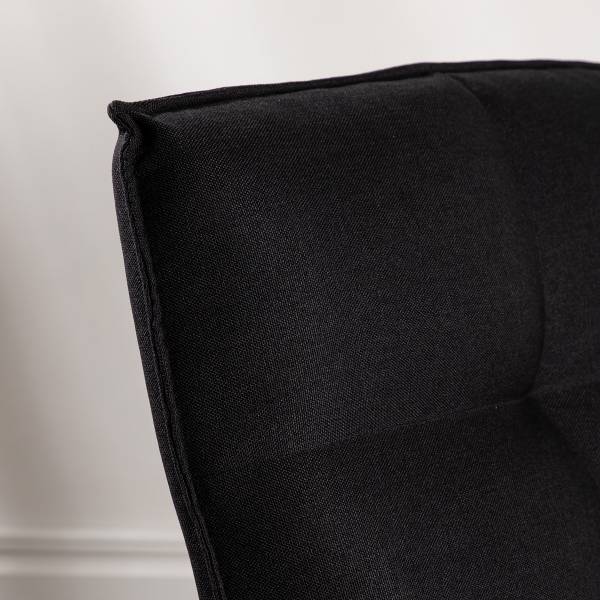 Poltrona lounge Madison Nero - Tessuto - Acciaio - 62 x 78 x 83 cm