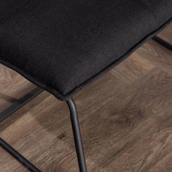 Poltrona lounge Madison Nero - Tessuto - Acciaio - 62 x 78 x 83 cm