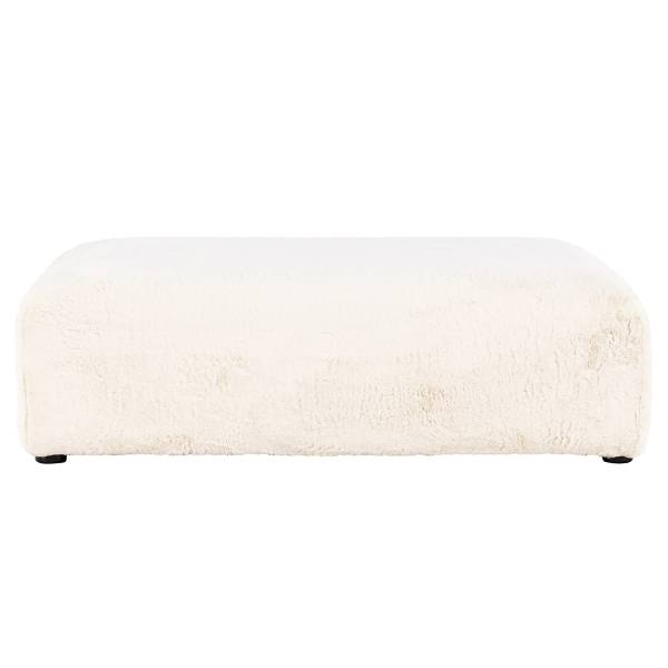 Poggiapiedi Davie Beige - Peluche - 100 x 30 x 100 cm