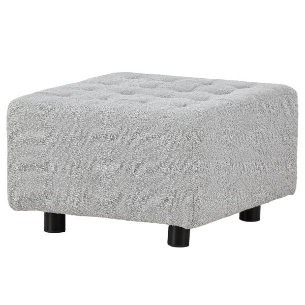 Pouf Bowie Grigio - Bouclé - Acciaio - 51 x 32 x 51 cm