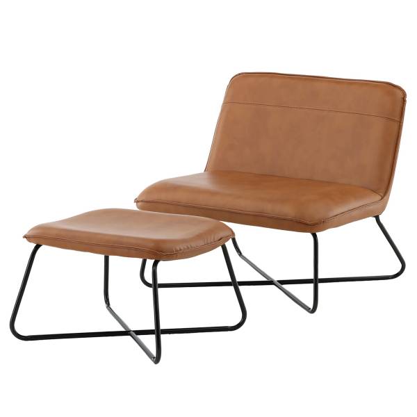 Loungefauteuil X-Lounge bruin - kunstleer