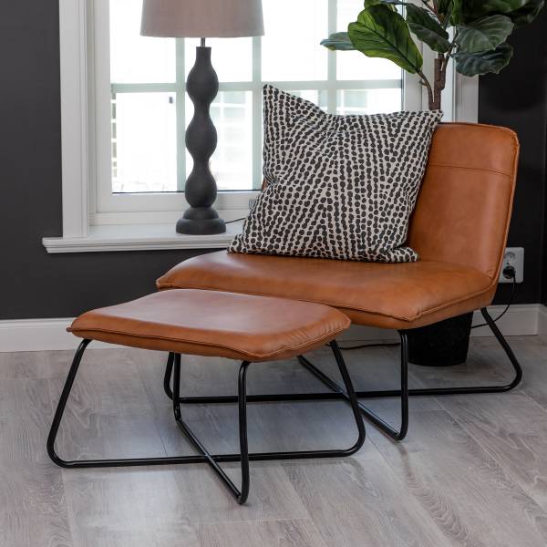 Loungefauteuil X-Lounge bruin - kunstleer