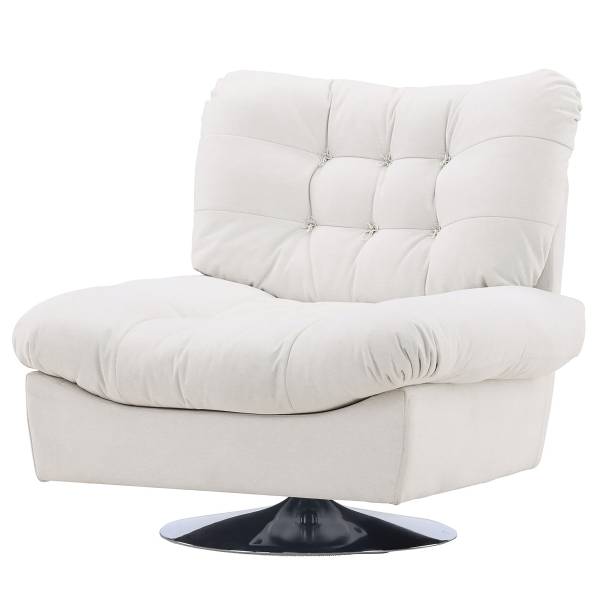 Poltrona lounge Florens Bianco - Tessuto - Acciaio - 105 x 108 x 104 cm
