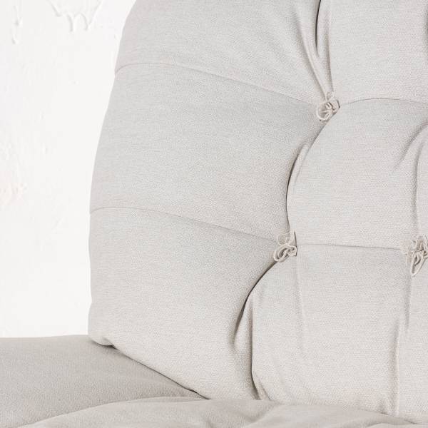 Poltrona lounge Florens Bianco - Tessuto - Acciaio - 105 x 108 x 104 cm