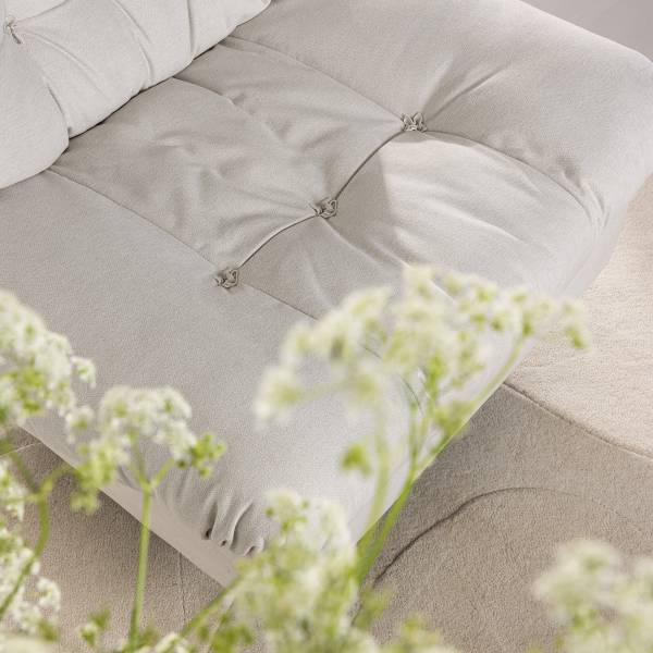 Poltrona lounge Florens Bianco - Tessuto - Acciaio - 105 x 108 x 104 cm