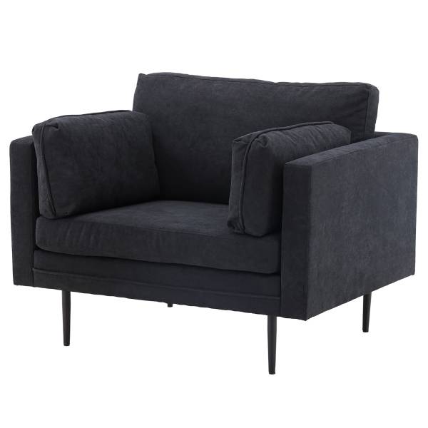 Fauteuil Boom Noir - Tissu - Acier - 110 x 88 x 90 cm