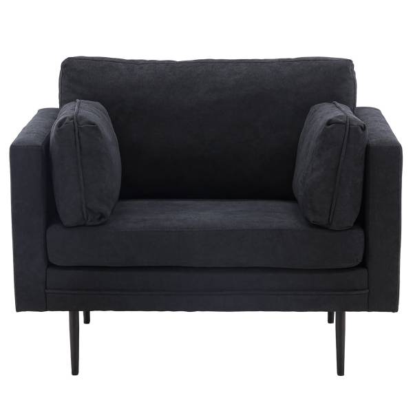 Fauteuil Boom Noir - Tissu - Acier - 110 x 88 x 90 cm