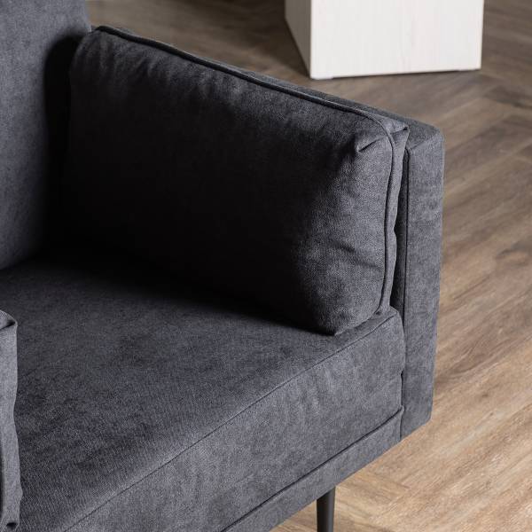 Fauteuil Boom Noir - Tissu - Acier - 110 x 88 x 90 cm