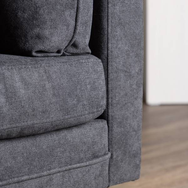 Fauteuil Boom Noir - Tissu - Acier - 110 x 88 x 90 cm