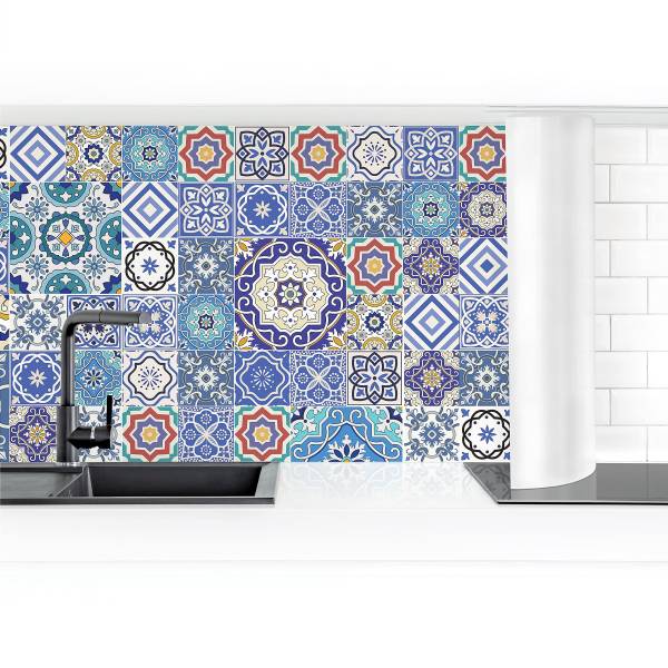 Keukenachterwand Tegels Portugal Premium polypropeen - blauw - 250 x 60 cm