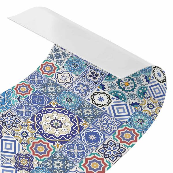 Keukenachterwand Tegels Portugal Premium polypropeen - blauw - 250 x 60 cm