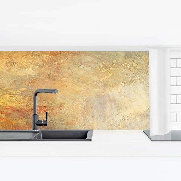Pannello paraschizzi Tramonto Premium Polipropilene - Arancione - 315 x 90 cm