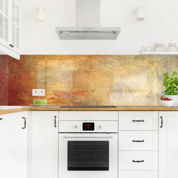 Pannello paraschizzi Tramonto Premium Polipropilene - Arancione - 315 x 90 cm