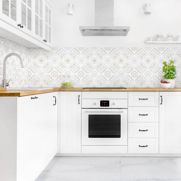 Pannello paraschizzi Geometria Premium Polipropilene - Crema - 300 x 60 cm