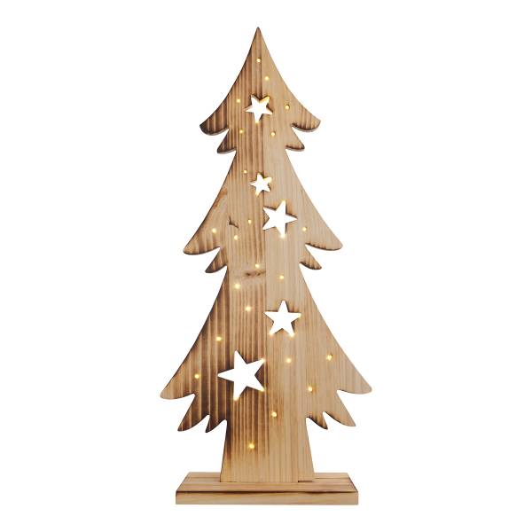 Albero di Natale di legno LED Lumo 35 x 80 cm