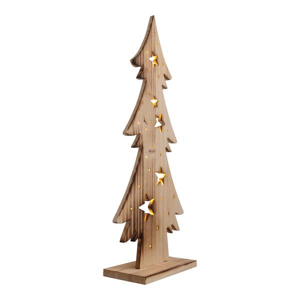Albero di Natale di legno LED Lumo 35 x 80 cm