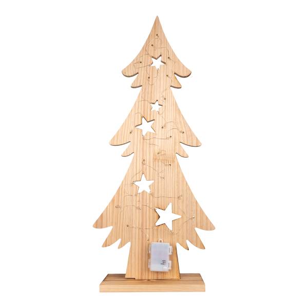 Albero di Natale di legno LED Lumo 35 x 80 cm