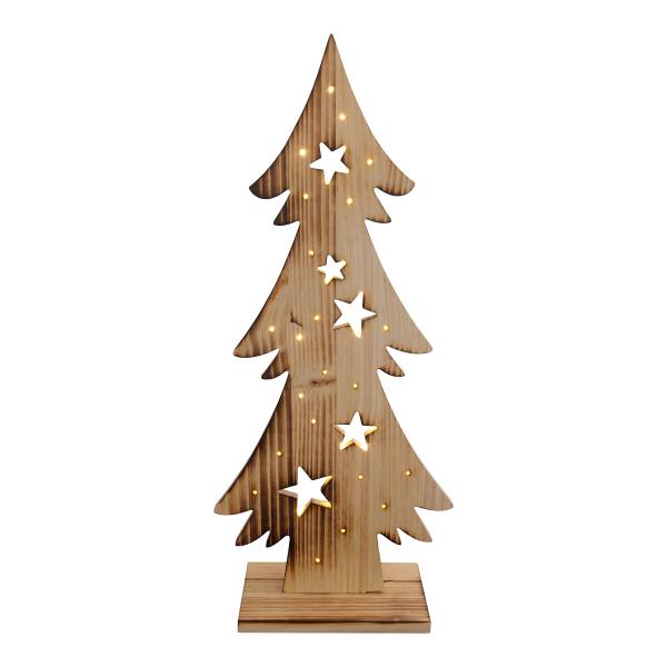 Albero di Natale di legno LED Lumo 35 x 80 cm