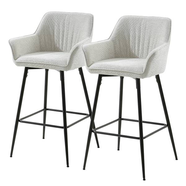 Set di 2 sedie da bar Lelai Beige