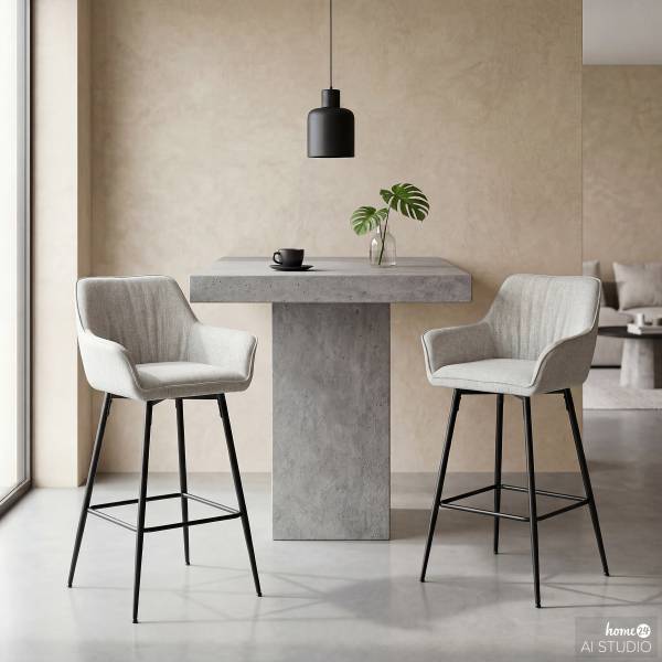 Set di 2 sedie da bar Lelai Beige