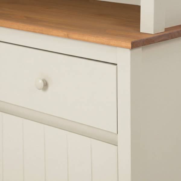 Buffet en bois massif ANDRAY Beige - Largeur : 160 cm