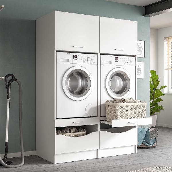 Waschmaschinenumbauset Free Kombi J Weiß