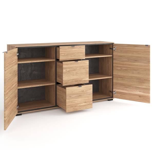 Sideboard Woodham Eiche teilmassiv