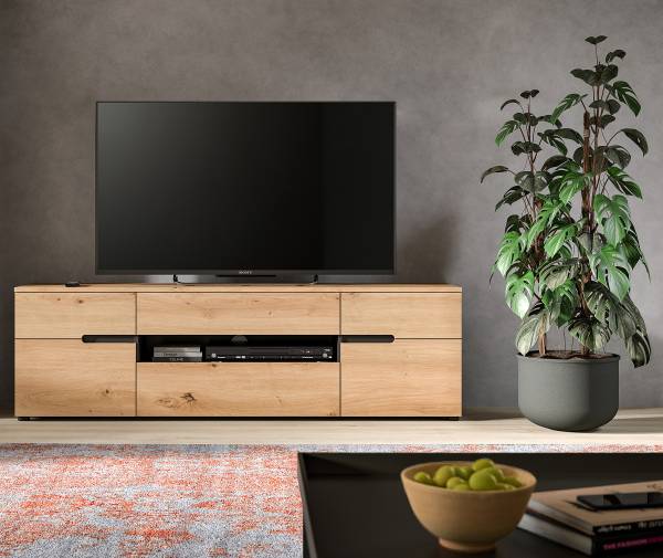 TV-Lowboard Canu Eiche Artisan Dekor / Anthrazit