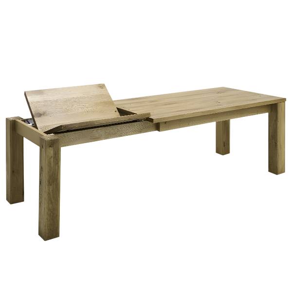 Table extensible Gumaus Chêne massif - Largeur : 180 cm