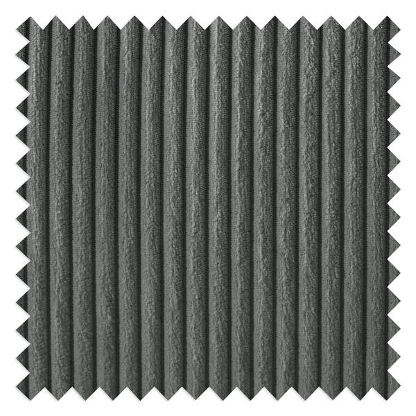 Divano letto angolare Laqun Velluto a coste Zuri: color grafite - Penisola preimpostata a destra