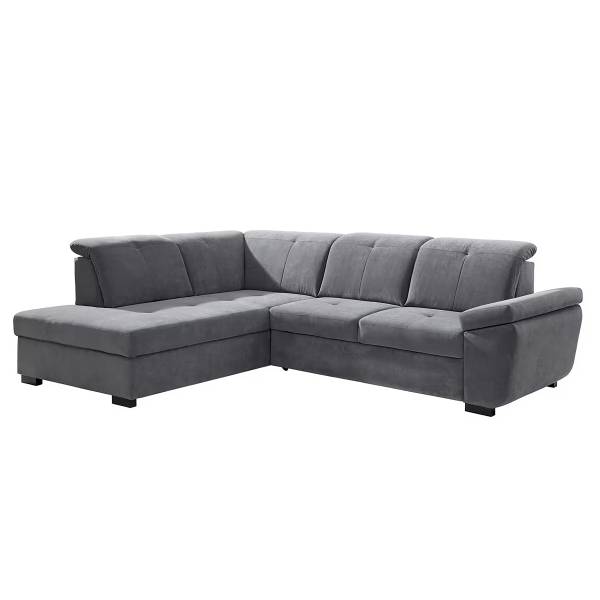 Ecksofa Fertica mit Schlaffunktion Ottomane davorstehend links