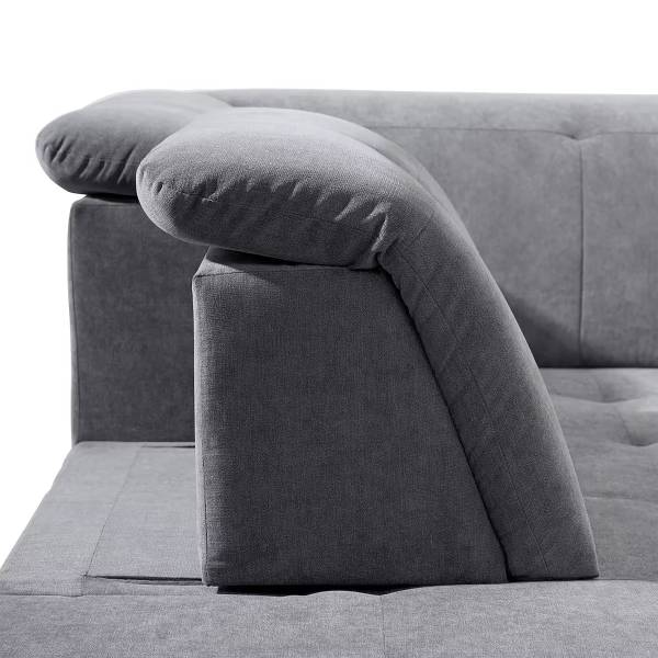 Ecksofa Fertica mit Schlaffunktion Ottomane davorstehend links
