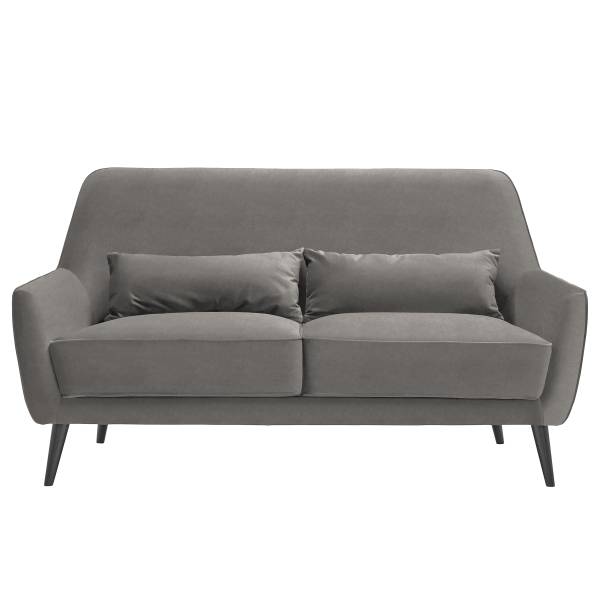 Canapé 3 places Jovova Velours Ravi: Taupe