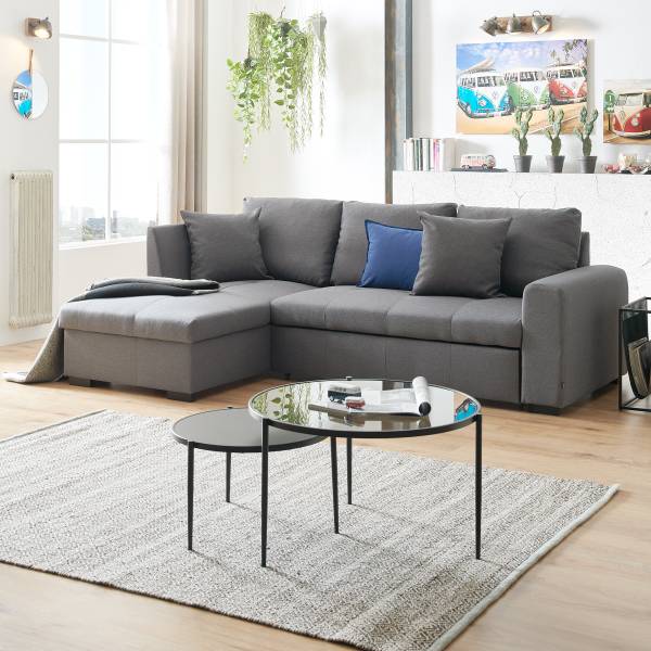 Ecksofa Marabau mit Schlaffunktion Longchair davorstehend links