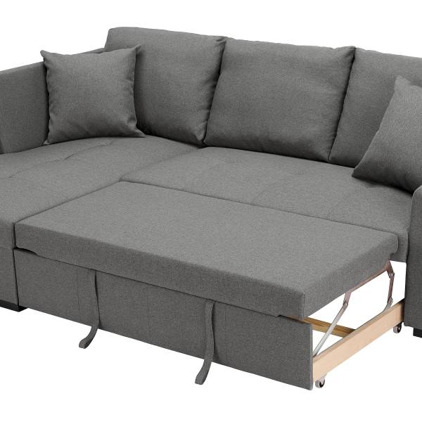 Ecksofa Marabau mit Schlaffunktion Longchair davorstehend links