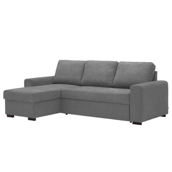 Divano letto angolare Peiya Microfibra Sole: grigio antico