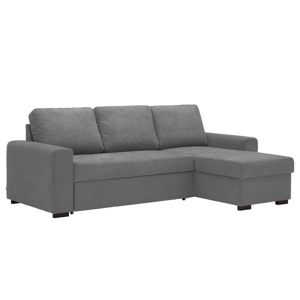 Divano letto angolare Peiya Microfibra Sole: grigio antico