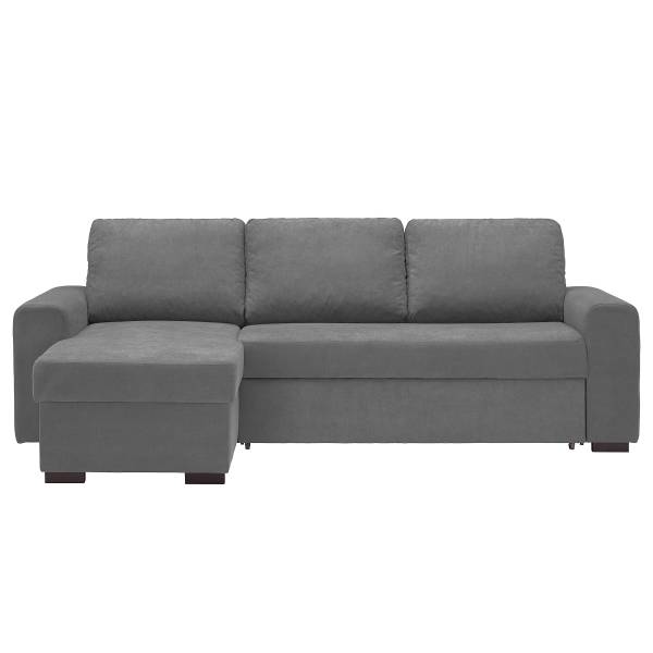 Divano letto angolare Peiya Microfibra Sole: grigio antico
