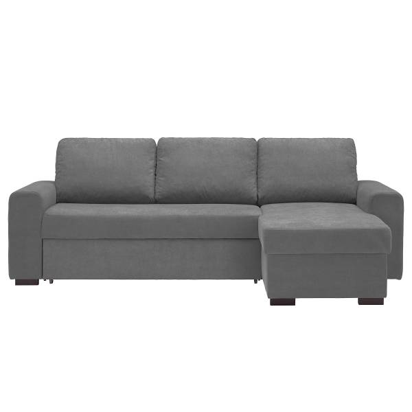 Divano letto angolare Peiya Microfibra Sole: grigio antico