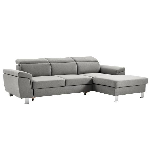 Canapé D'angle Convertible Gris - Occasion Bon état (250cm Large, 150cm Haut)
