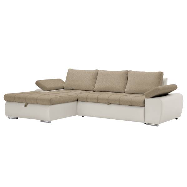 Divano letto angolare Jugor Talpa / Bianco - Longchair preimpostata a sinistra
